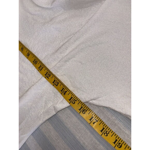 Y2K Michael Stars Drape Neck Shirt Blouse Women's One Size Shine White Stretch - Picture 8 of 8
